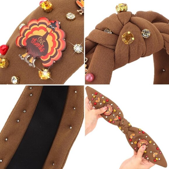 Thanksgiving Headband Women Turkey Fall Hair Accessory Festive Holiday main image 5